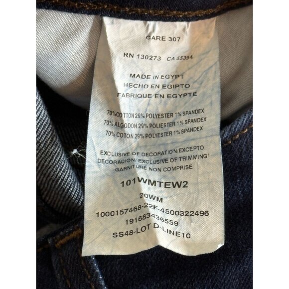 Lee Regular Fit Mid Rise Straight Leg Jeans Dark Wash Women’s 20W - Picture 4 of 8